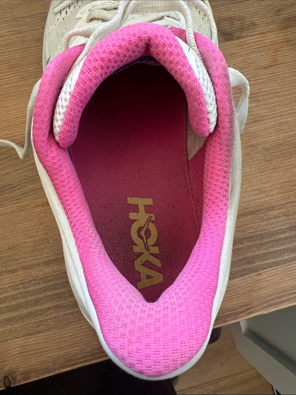 HOKA Bondi 9 Women’s Running Shoes White Pink Blue Yellow Max Cushion Sneakers - Picture 7 of 7